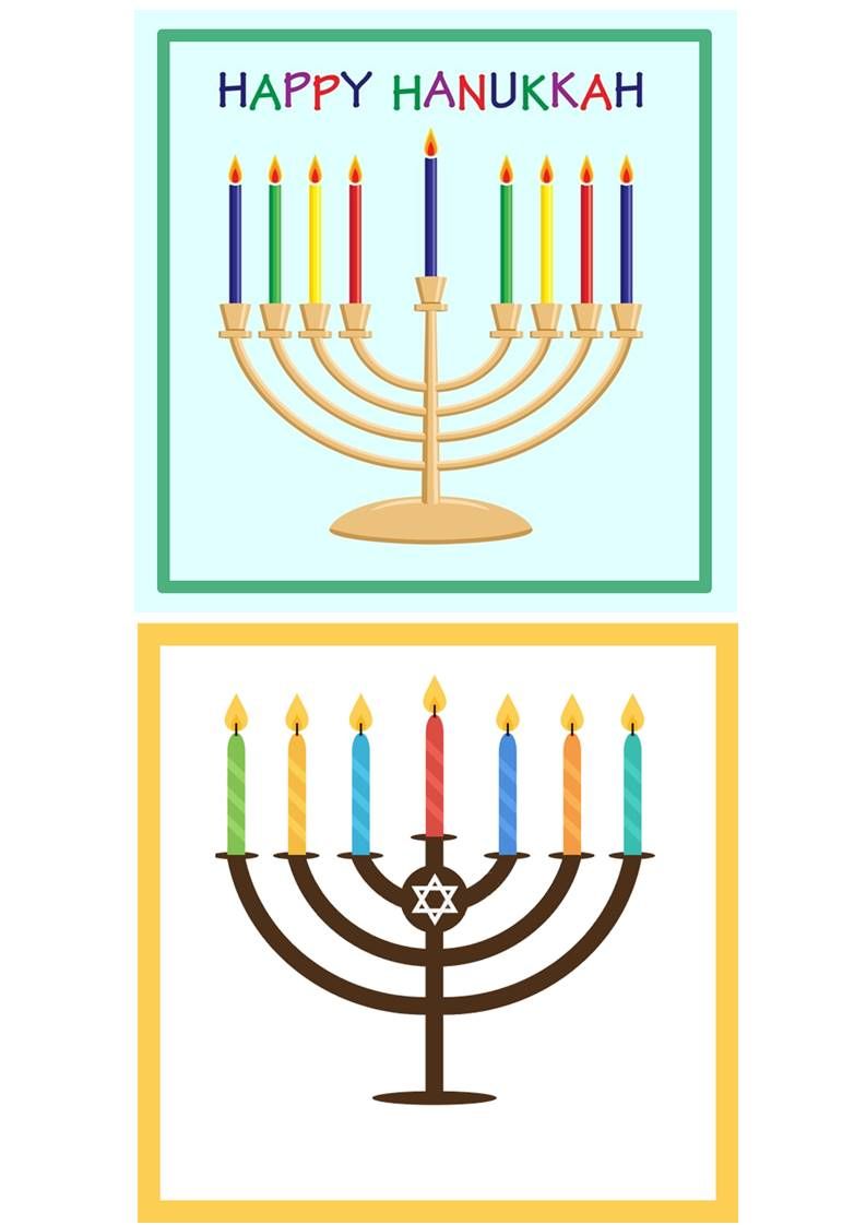 BIGLIETTI NATALE PERSONALIZZATI AL 14 TEMA HAPPY HANUKKAH