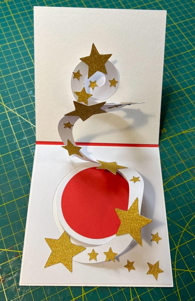 BIGLIETTI NATALE PERSONALIZZATI AL 14 TEMA SPIRALE DI STELLE